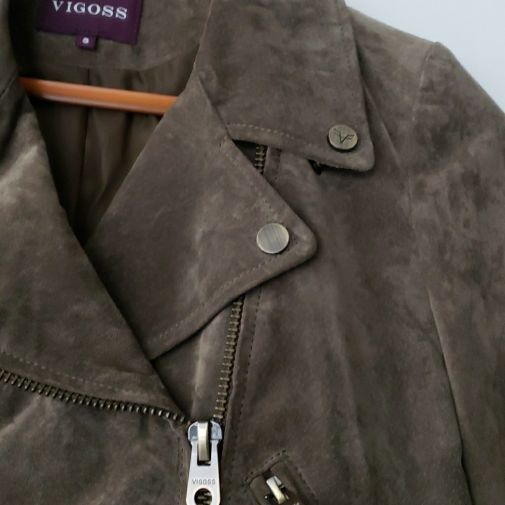 VIGOSS Leather Suede Jacket - Picture 6 of 8